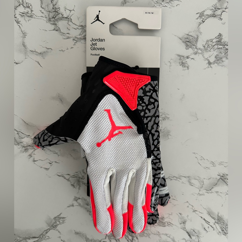 Nike Air Jordan Jet Football Gloves Elephant Print Alabama Georgia Size Medium